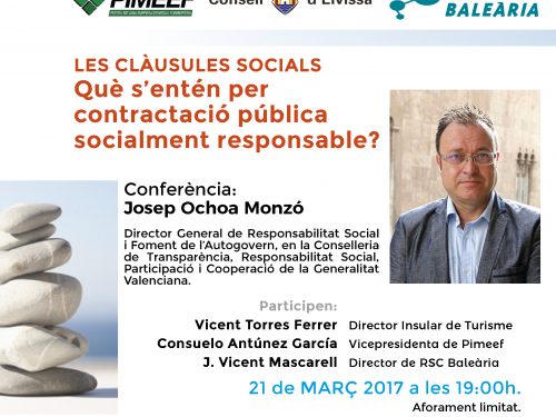 La Fundació Baleària, Pimeef i el Consell d’Eivissa organitzen una conferència sobre clàusules socials