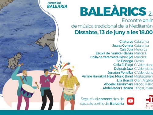 La Fundació Baleària organiza este sábado un encuentro online de música tradicional mediterránea