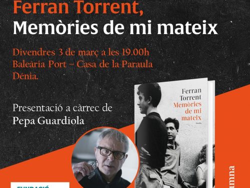 La Fundació Baleària presenta el llibre 'Memòries de mi mateix' de l'autor valencià Ferran Torrent