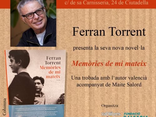 (Català) La Fundació Baleària presenta el llibre 'Memòries de mi mateix' de l'autor valencià Ferran Torrent